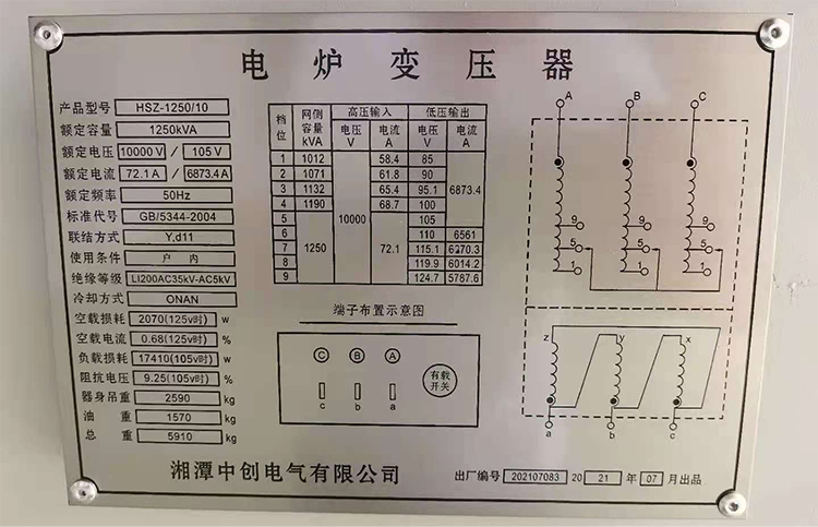 湘潭中创电气圆满完成郴州百一必一Bsports运动电炉变压器生产并安装(图2)